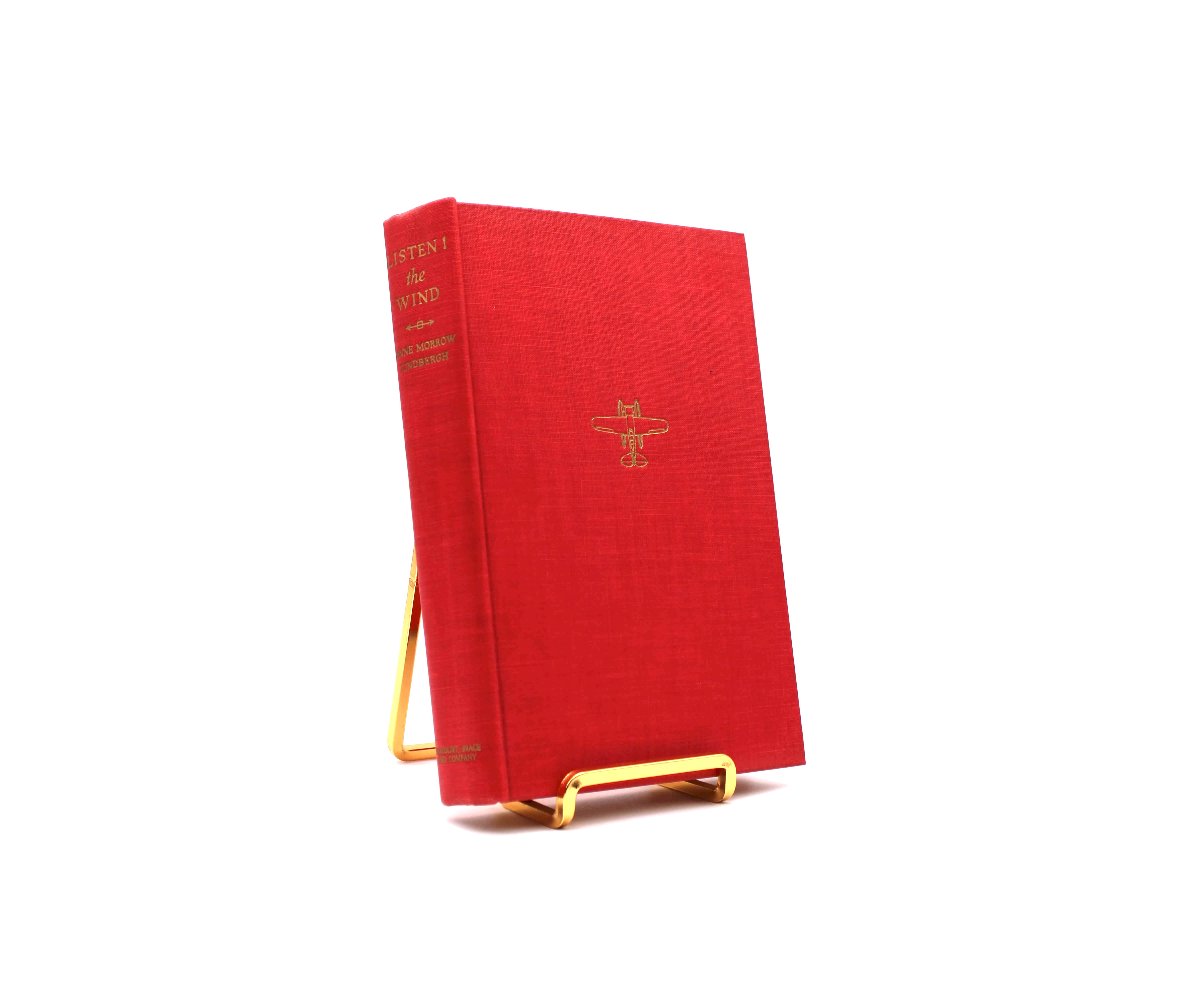 Listen! The Wind. By Anne Morrow Lindbergh. First Edition, First Printing. Harcourt, Brace, & Co. New York, 1938.