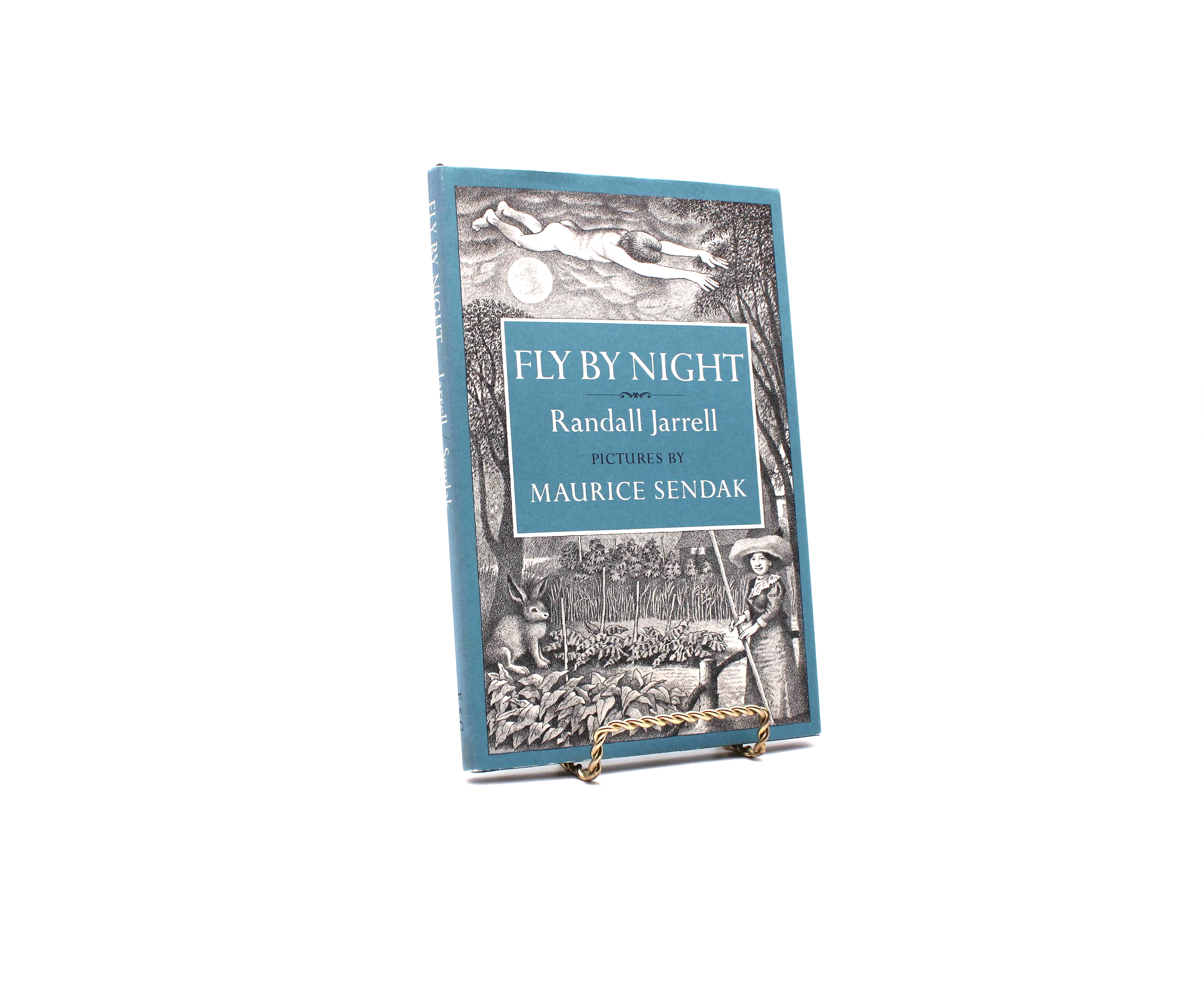 Fly by Night. By Randall Jarrell. Inscribed by Illustrator Maurice Sendak. First Edition, First Printing. Farrar, Straus, Giroux. New York, 1976.