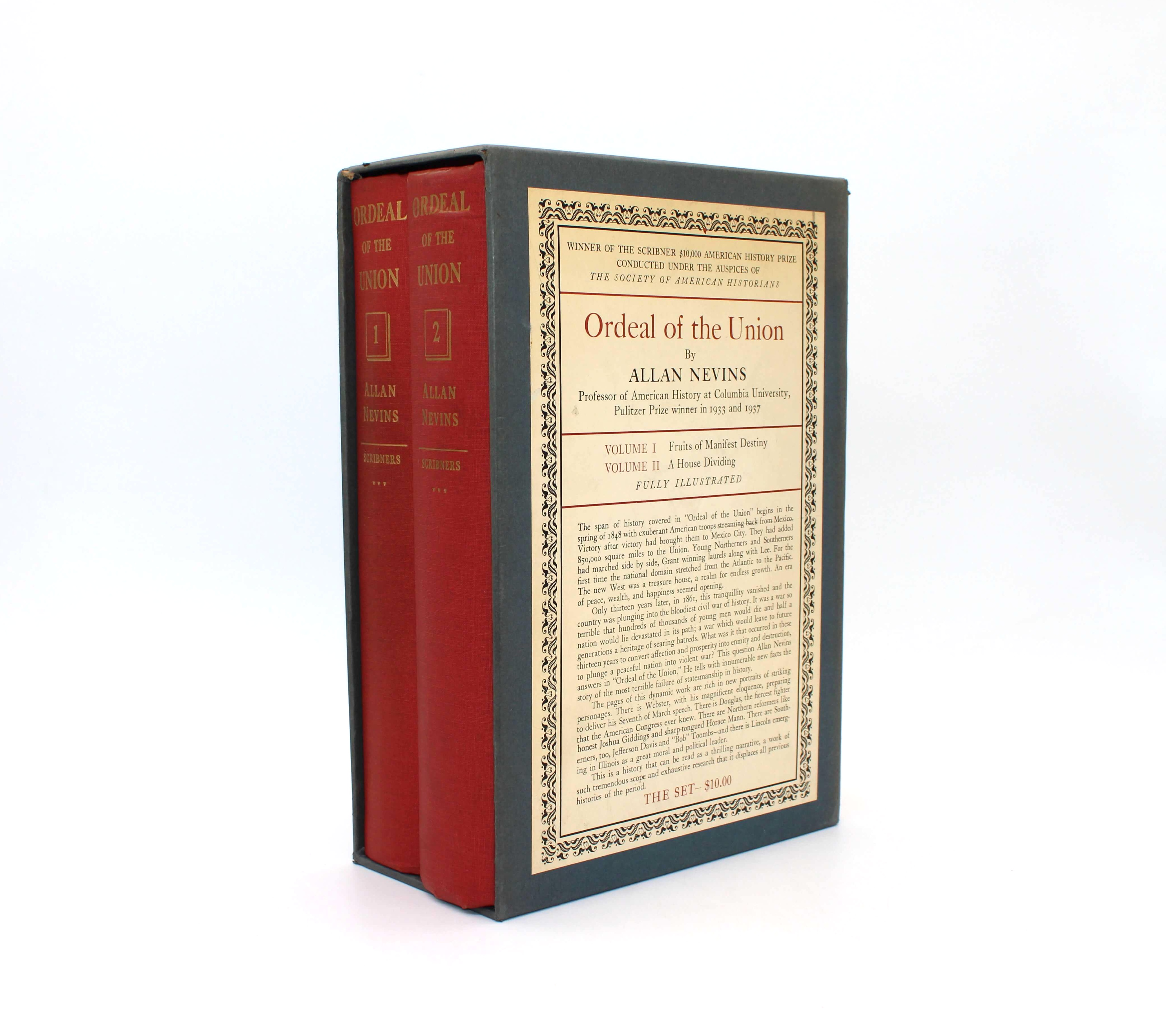 Ordeal of the Union. By Allan Nevins. First Two Volumes. First Editions, First Printings. Scribners. New York, 1947.