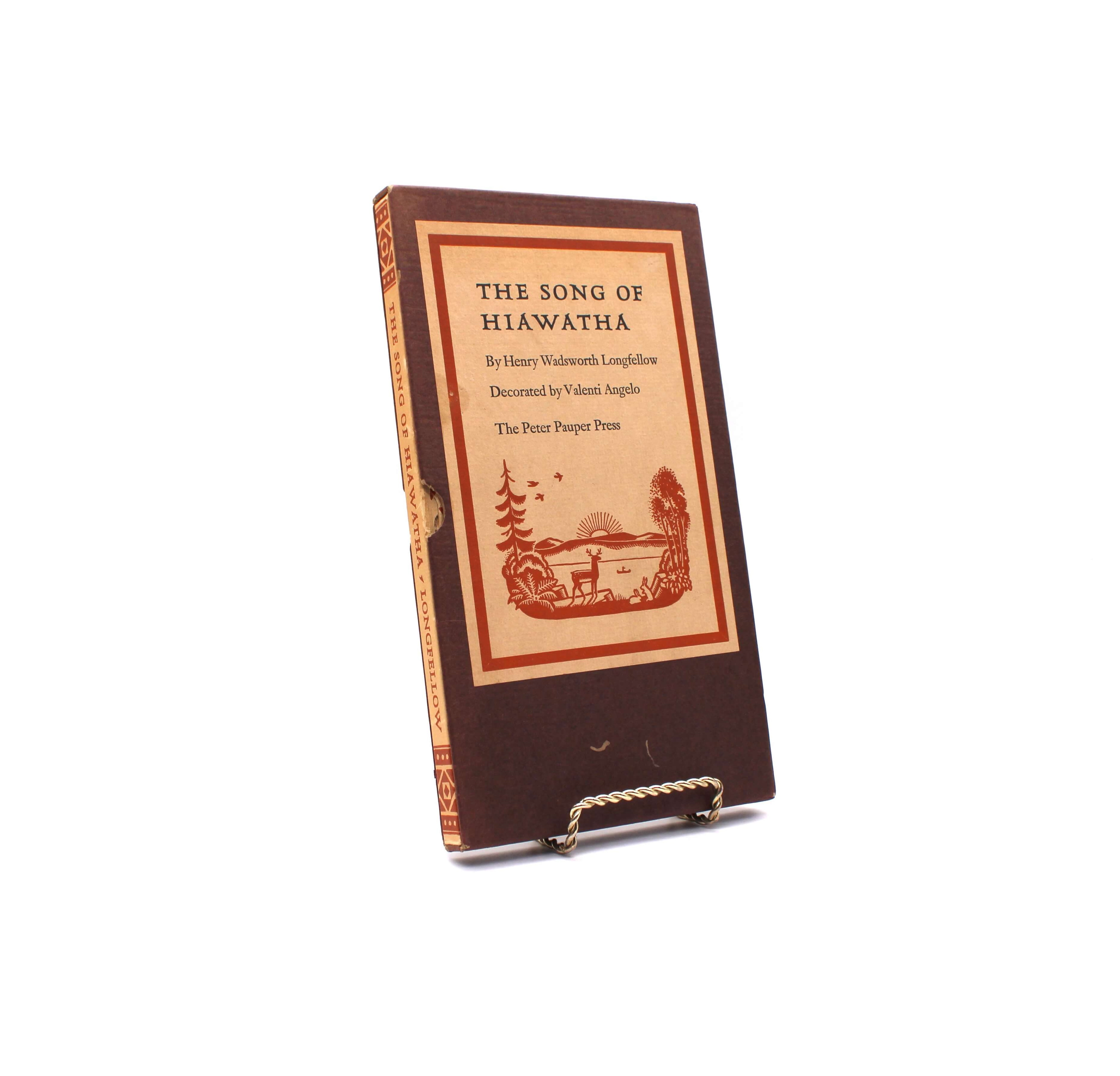 The Song of Hiawatha. By Henry Wadsworth Longfellow. Illustrations by Jeff Hill. Illustrated Edition, First Printing. Peter Pauper Press. Mt. Vernon, circa 1950.