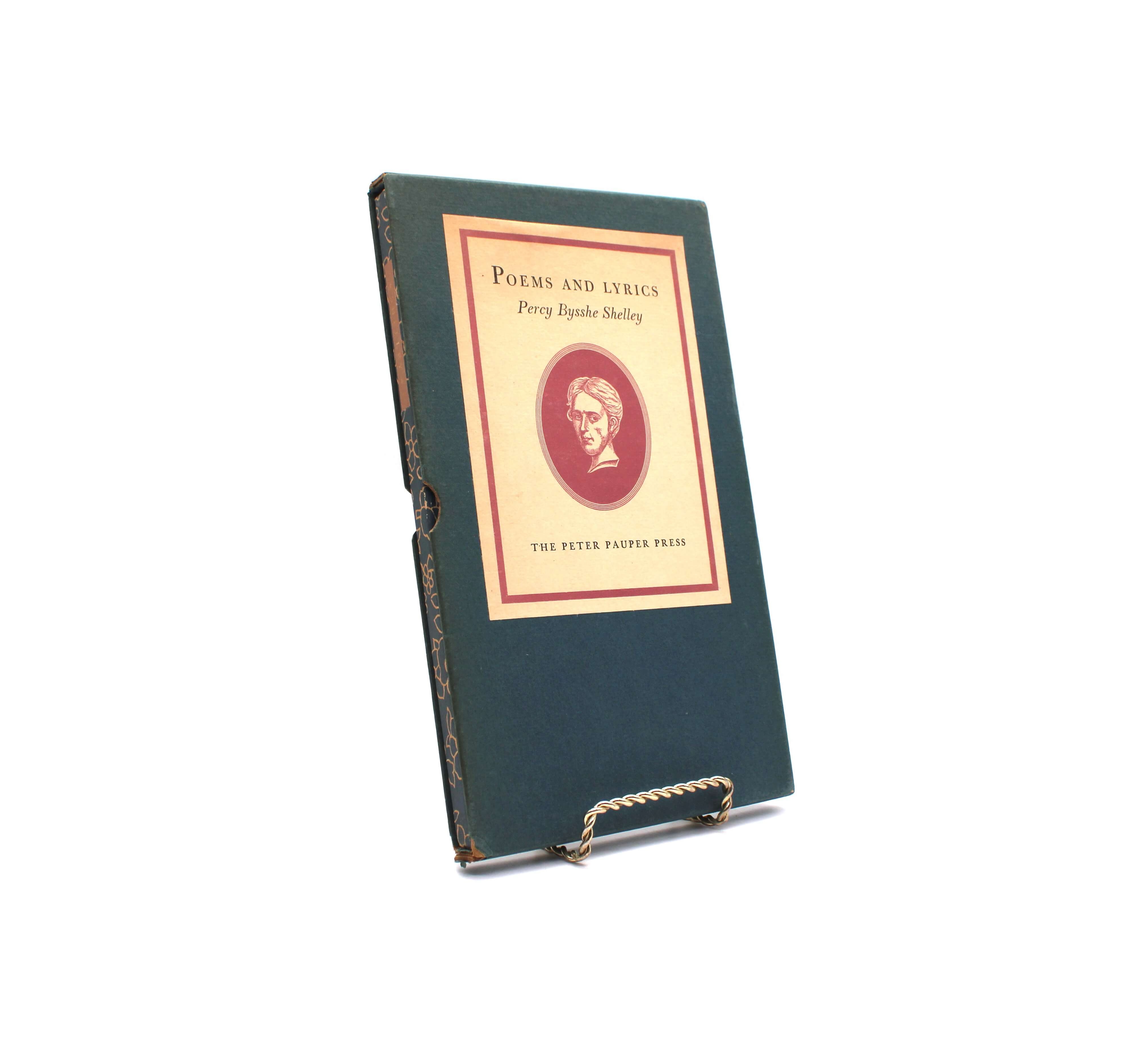 Poems and Lyrics. By Percy Bysshe Shelley. Peter Pauper Press Edition. Peter Pauper Press. Mount Vernon, Circa 1960.