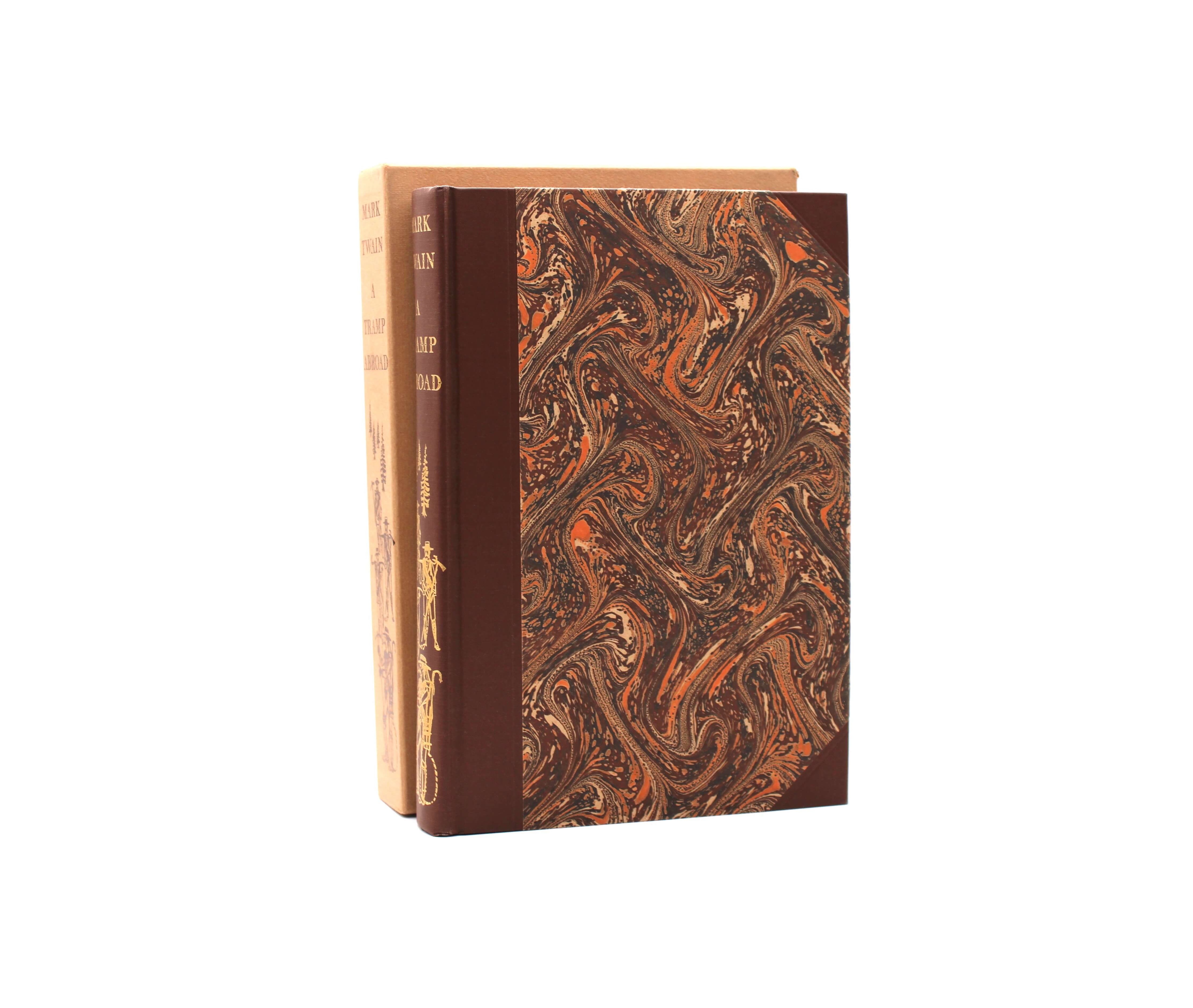 A Tramp Abroad. By Mark Twain. Signed by David Knight. Signed Limited Edition. Limited Editions Club. New York, 1966.